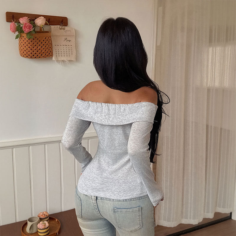 Women's Off-Shoulder Long Sleeve Top