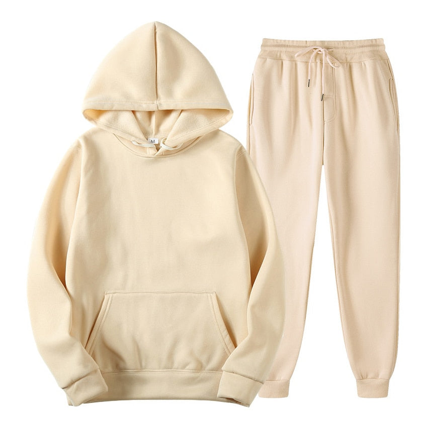 Casual Hooded Tracksuit Set