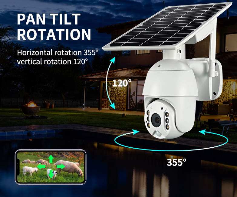 1080P Solar 4G WiFi PTZ Security Camera