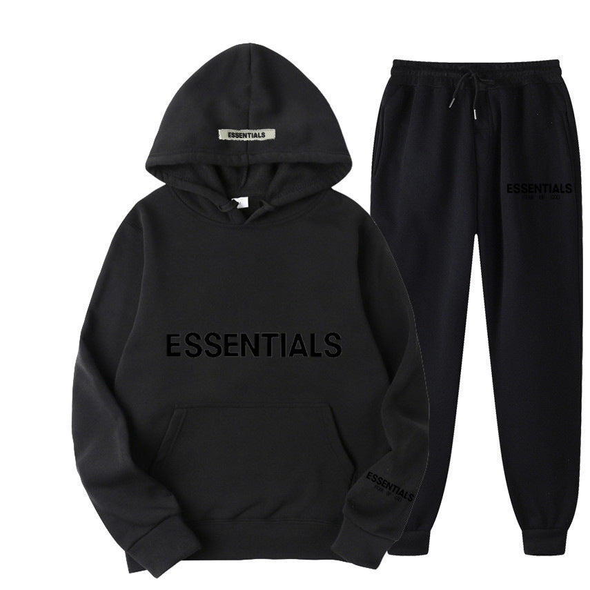 FEAROFGODESSENTIALS Couple Set Hoodies for Men and Women Double Line High Street Fashion Two-Piece Set