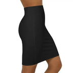 Stretchy Black Mini Pencil Skirt