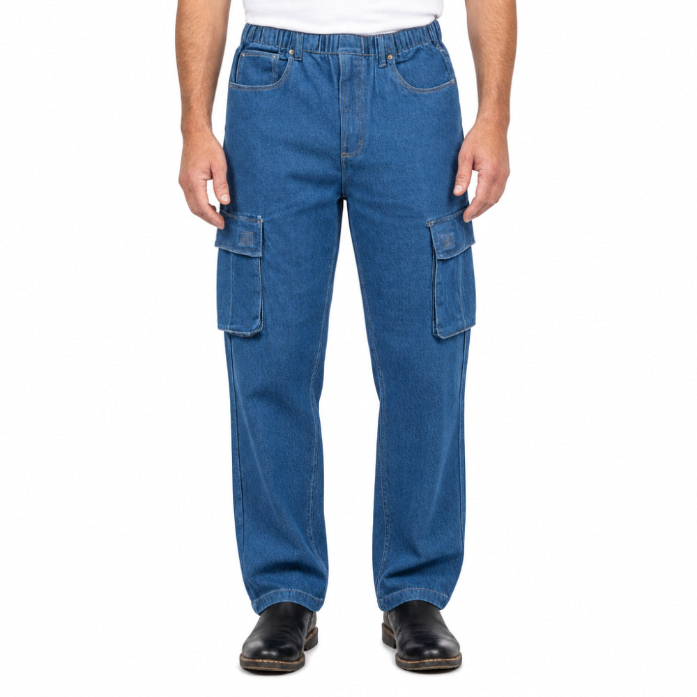 Pull-On Cargo Pocket Jeans