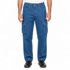 Pull-On Cargo Pocket Jeans