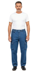 Pull-On Cargo Pocket Jeans