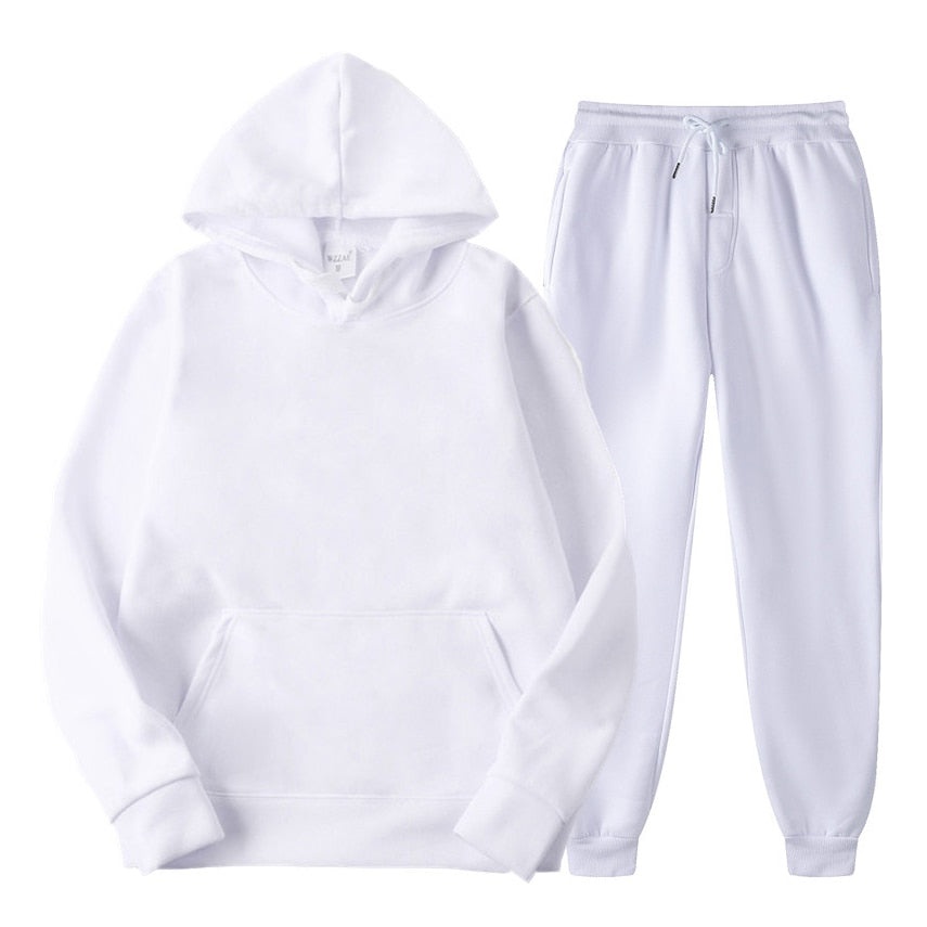 Casual Hooded Tracksuit Set