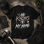 He Knows My Name Tee — Isaiah 43:1 | SEEN Movement Faith Apparel