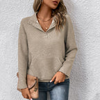 Women's Textured Long Sleeve Sweatshirt