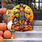Halloween Scarecrow Holiday Door Decor by G. DeBrekht - Halloween Decor - 8652798H
