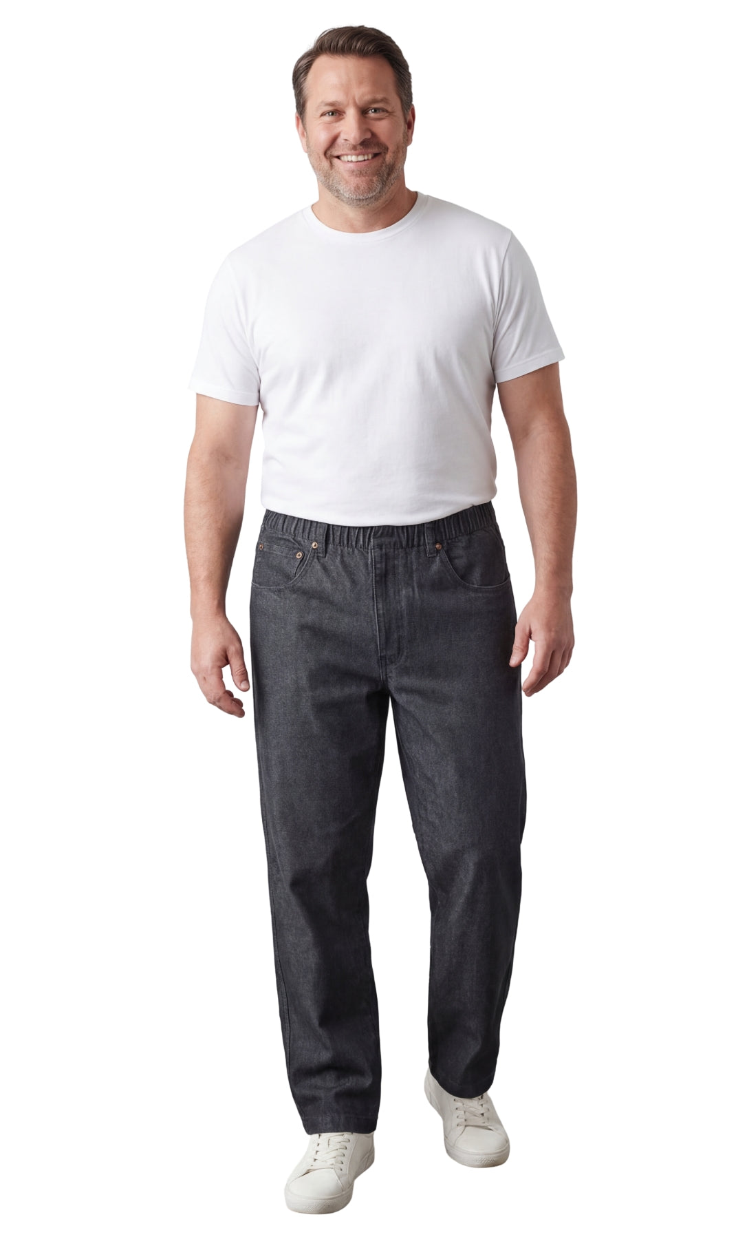 Pull-On Denim Twill Pants