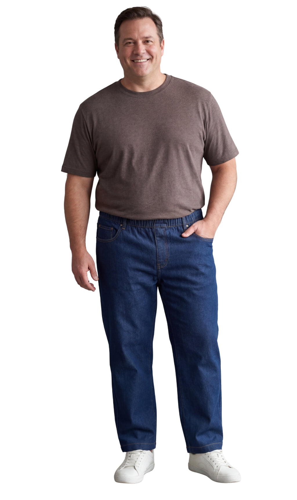 Pull-On Denim Twill Pants