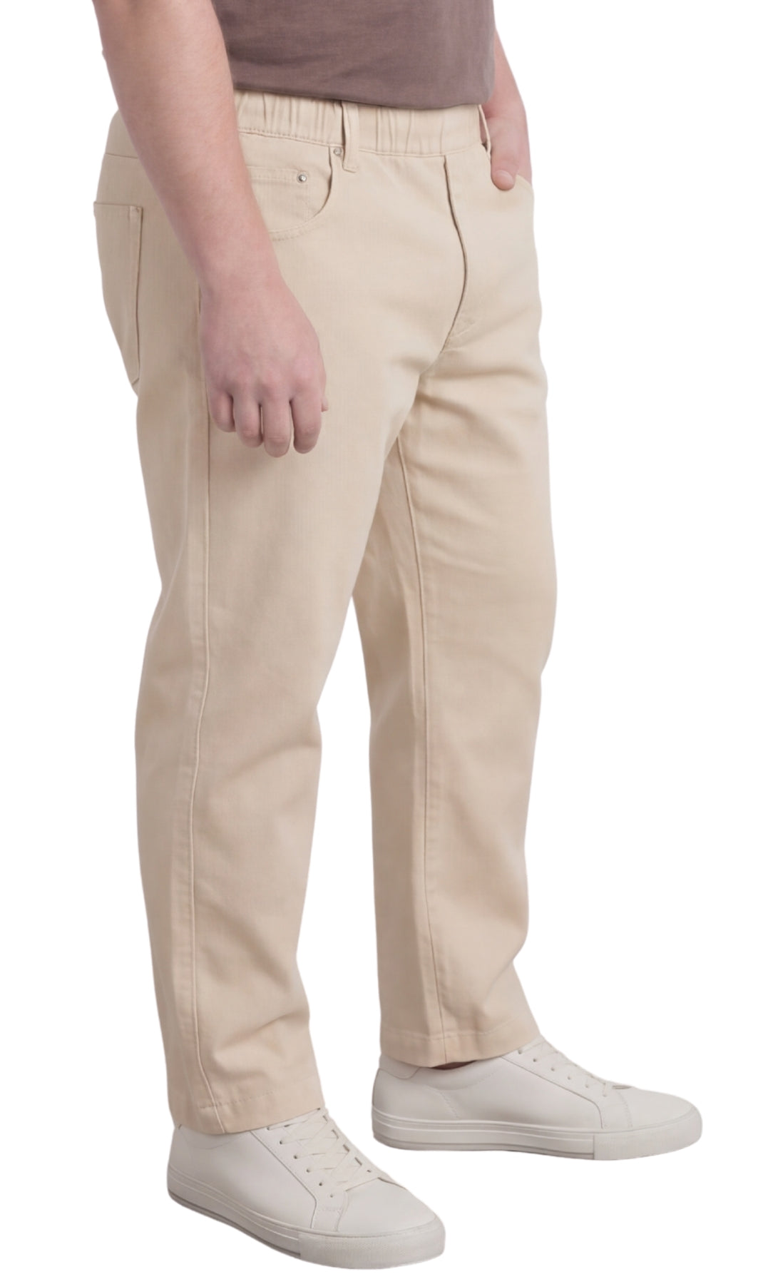 Pull-On Denim Twill Pants