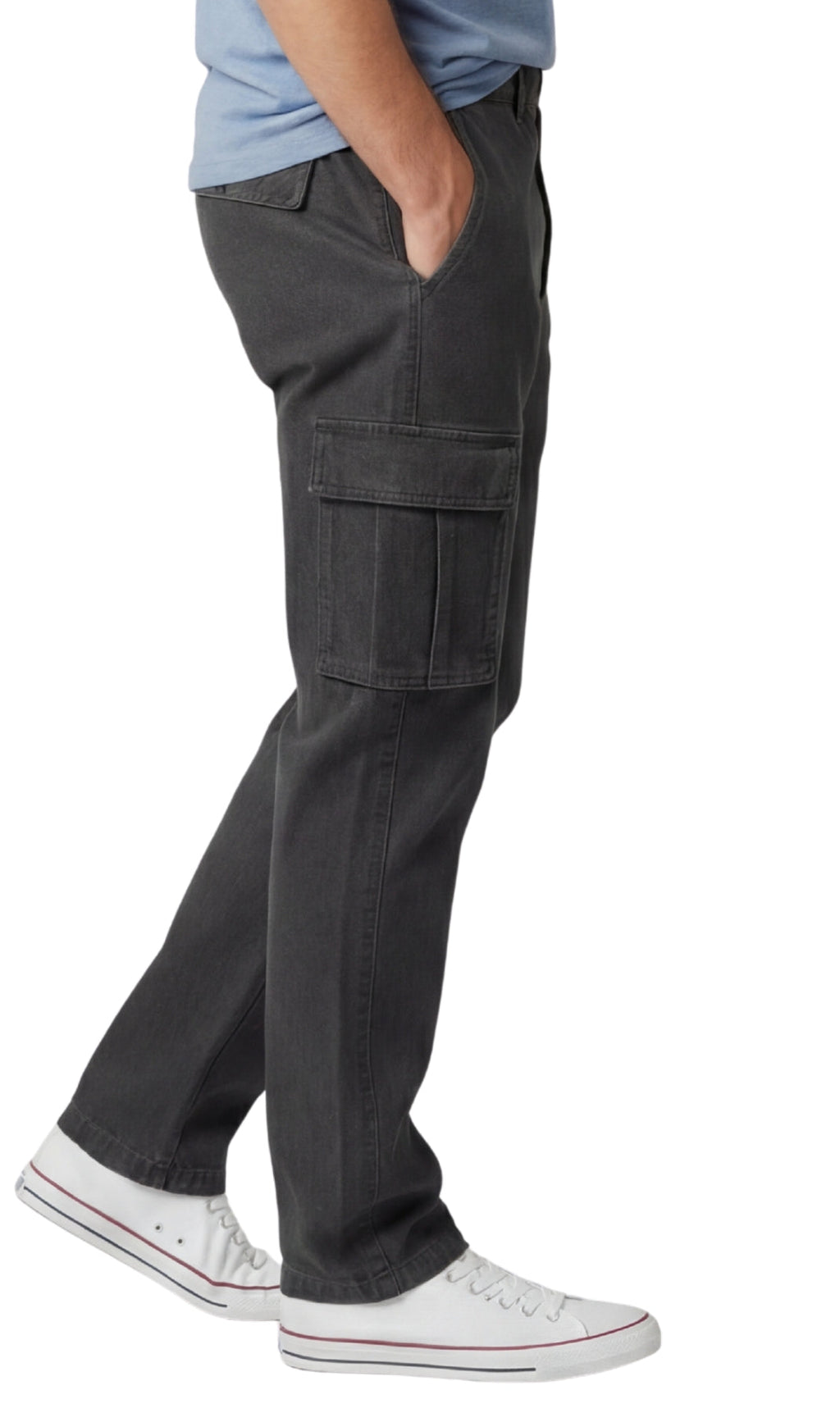 Pull-On Cargo Pocket Jeans