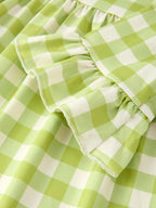 Pumpkin Plaid Girls Dress Set