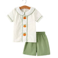 Pumpkin Applique Boys Outfit Set