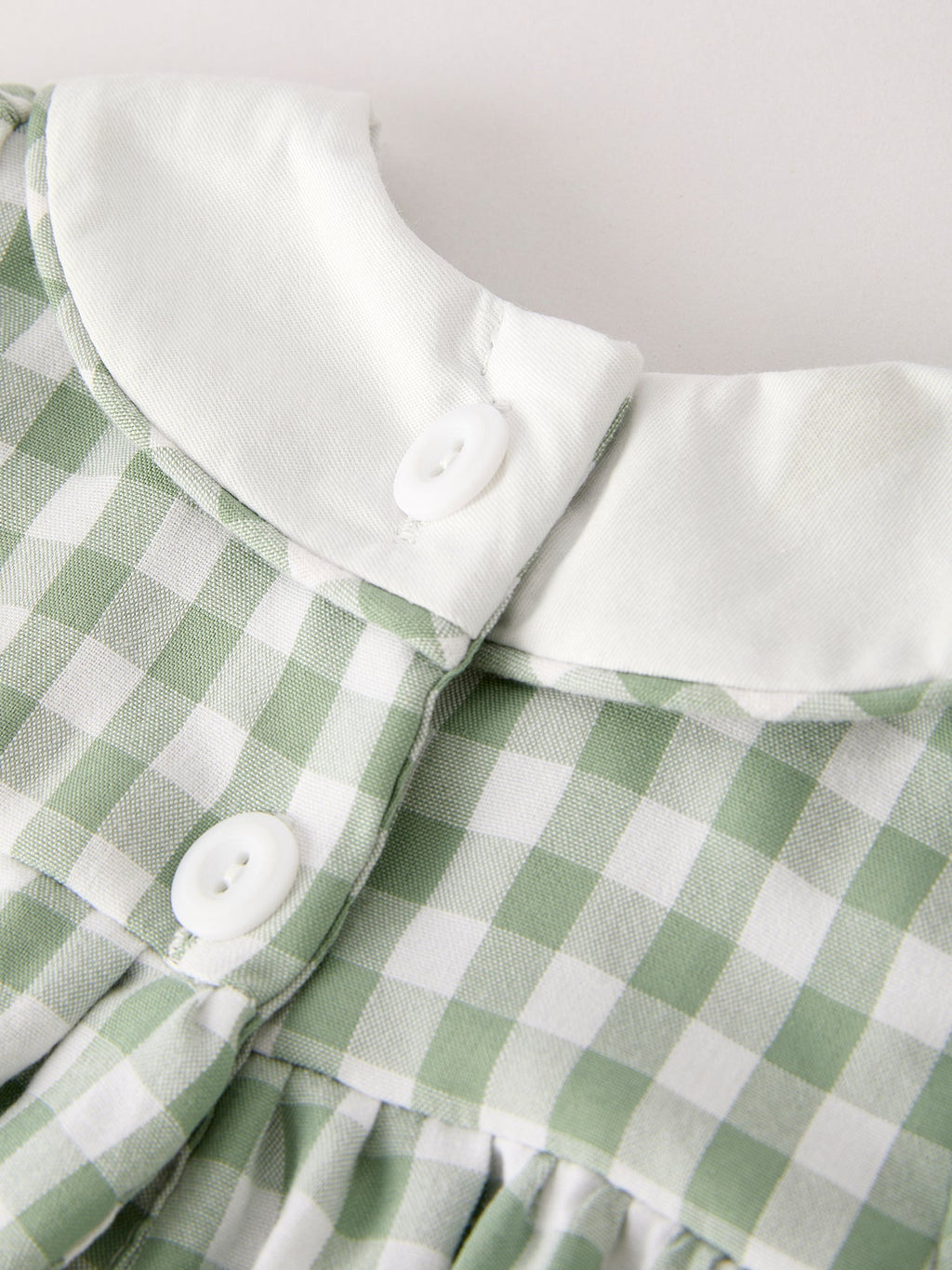 Plaid Applique Girls Romper Set