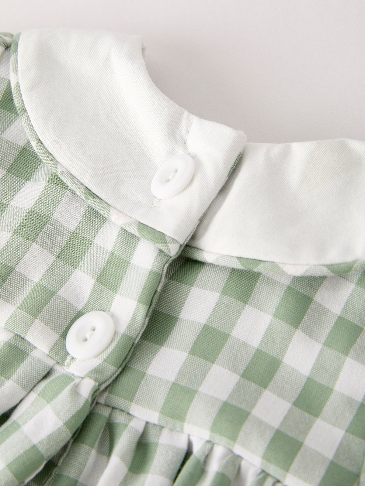 Plaid Applique Girls Romper Set