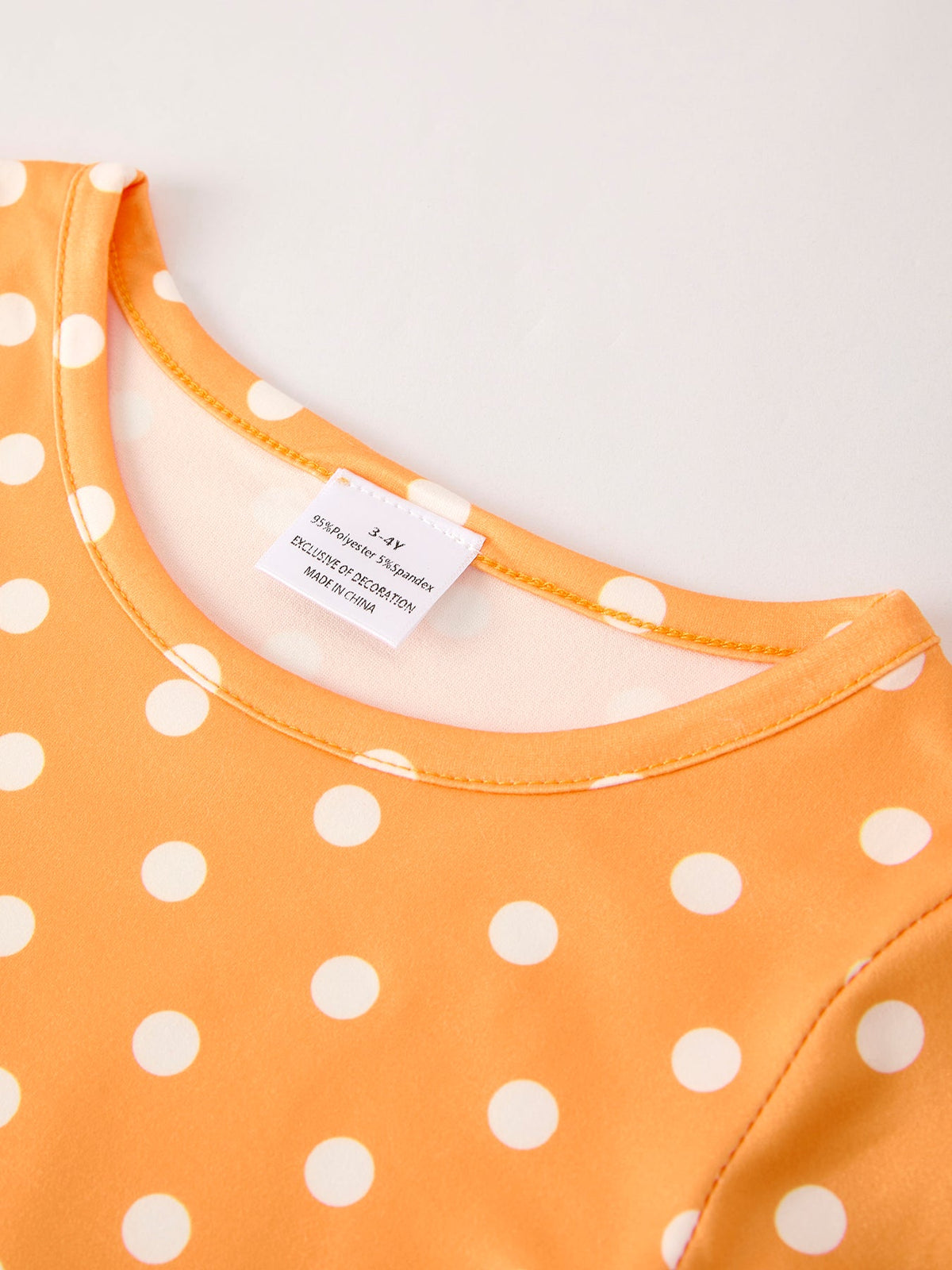 Pumpkin Print Girls Dress Set