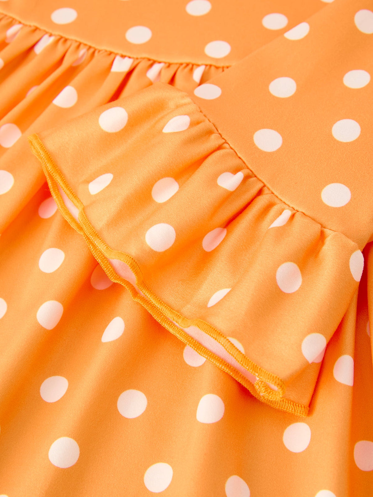 Pumpkin Print Girls Dress Set