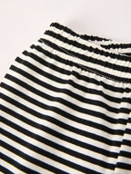 Halloween Striped Cat Embroidered Set
