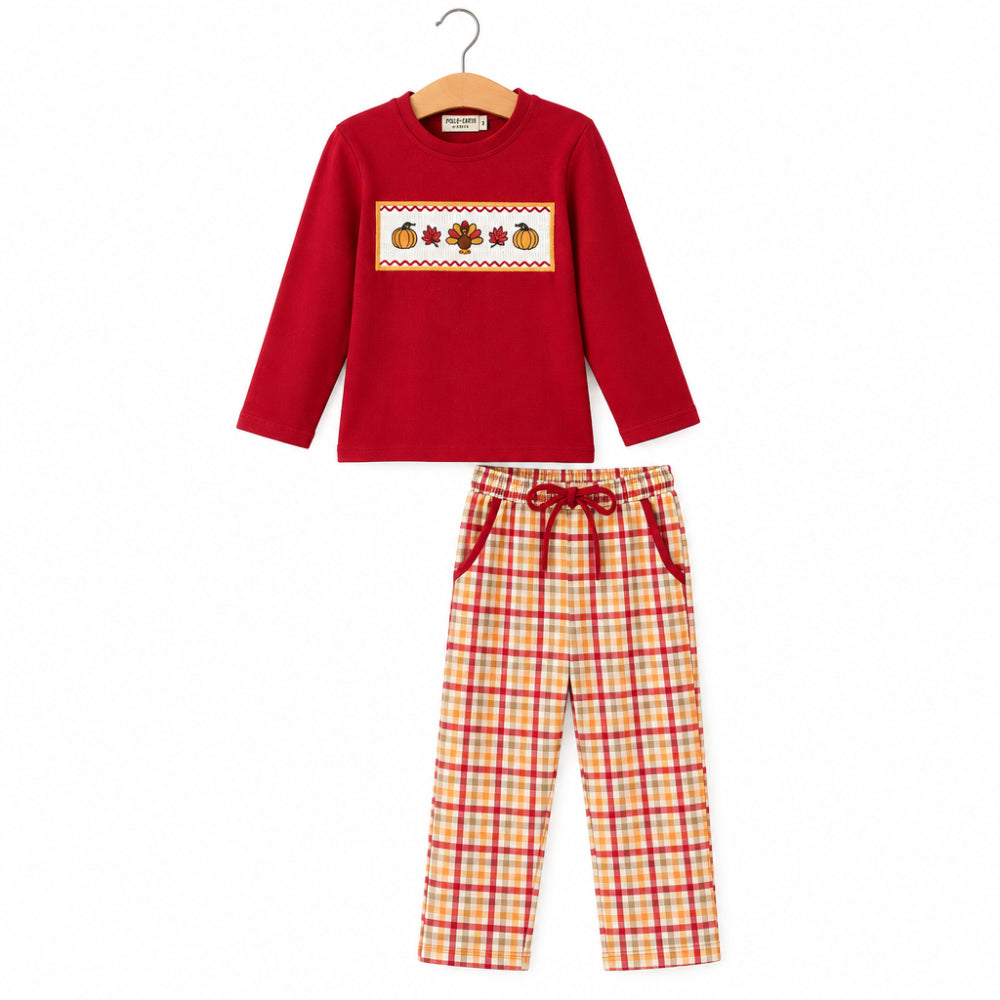 Thanksgiving Pumpkin Turkey Boys Set