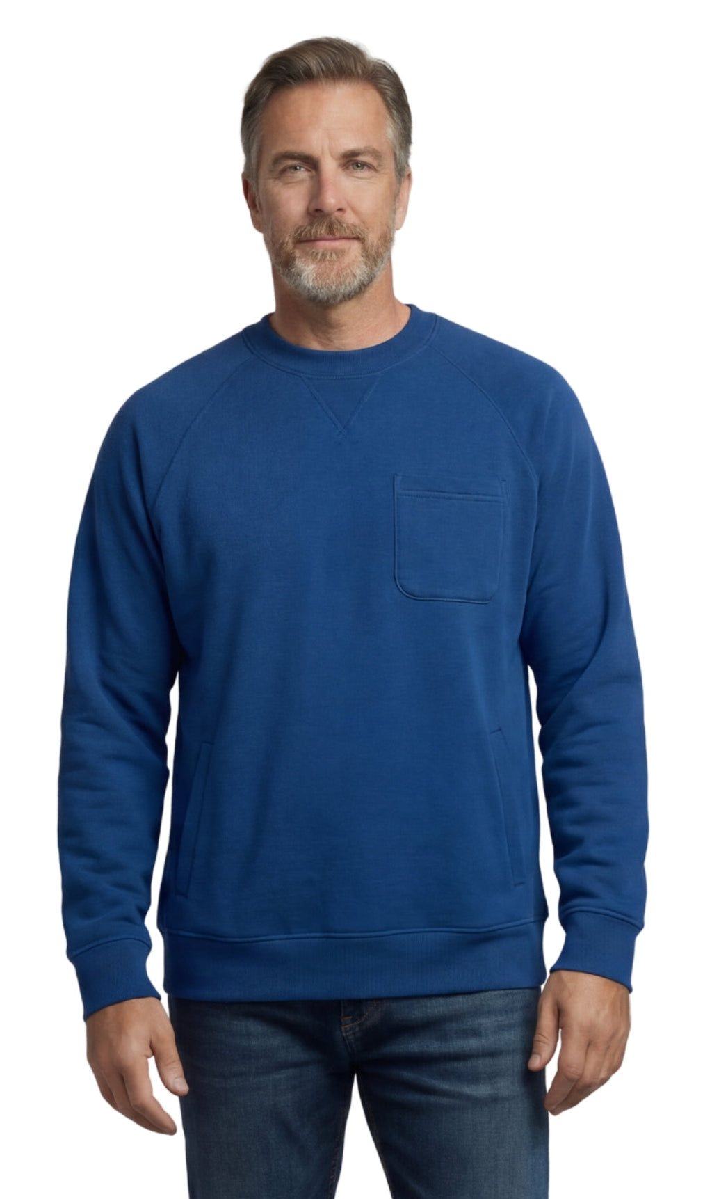 3-Pocket Raglan Fleece Sweatshirt