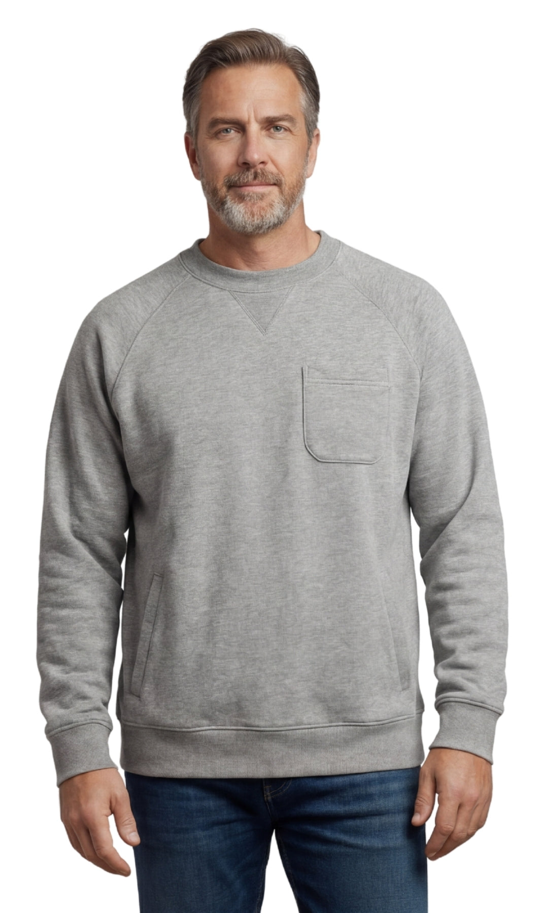 3-Pocket Raglan Fleece Sweatshirt