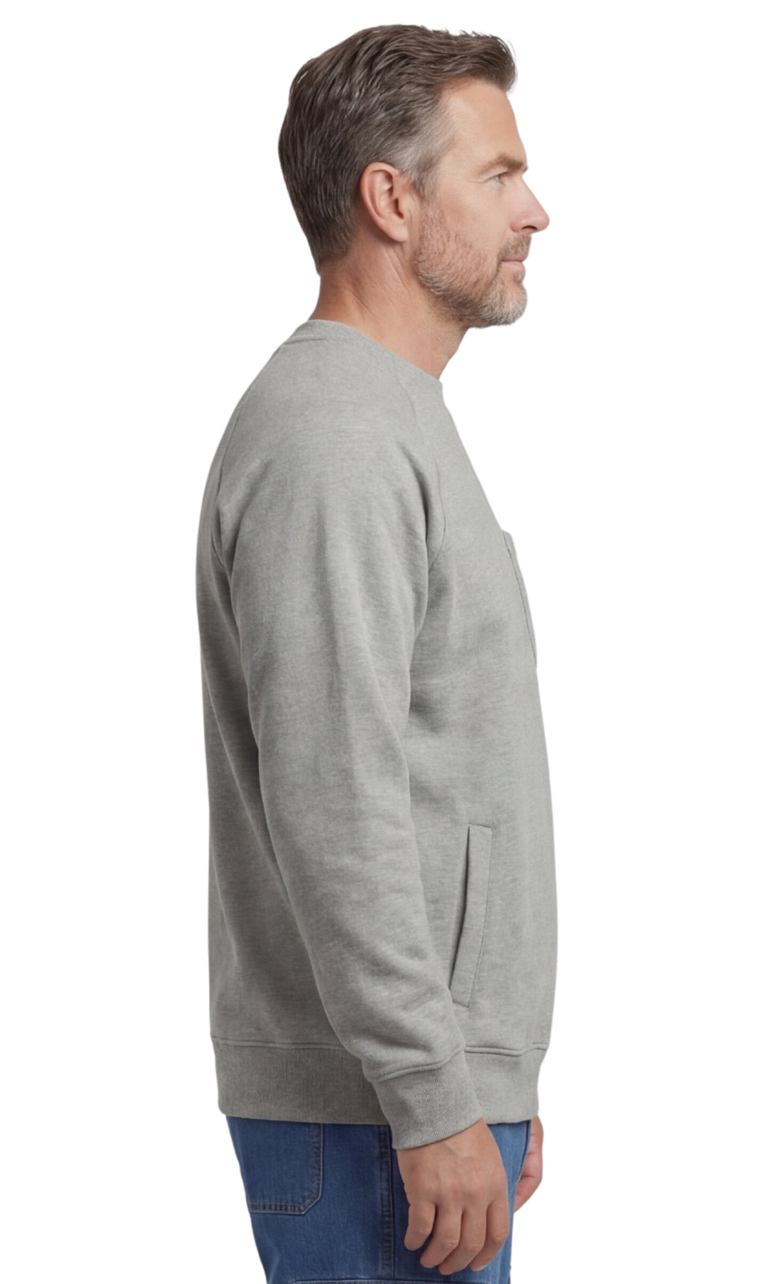 3-Pocket Raglan Fleece Sweatshirt