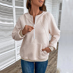 Women's Textured Hooded Zip Sweatshirt