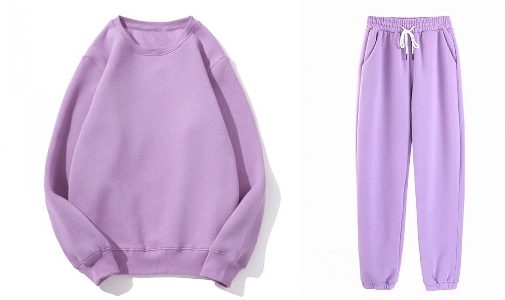 Women's Fleece Hoodie Tracksuit Set