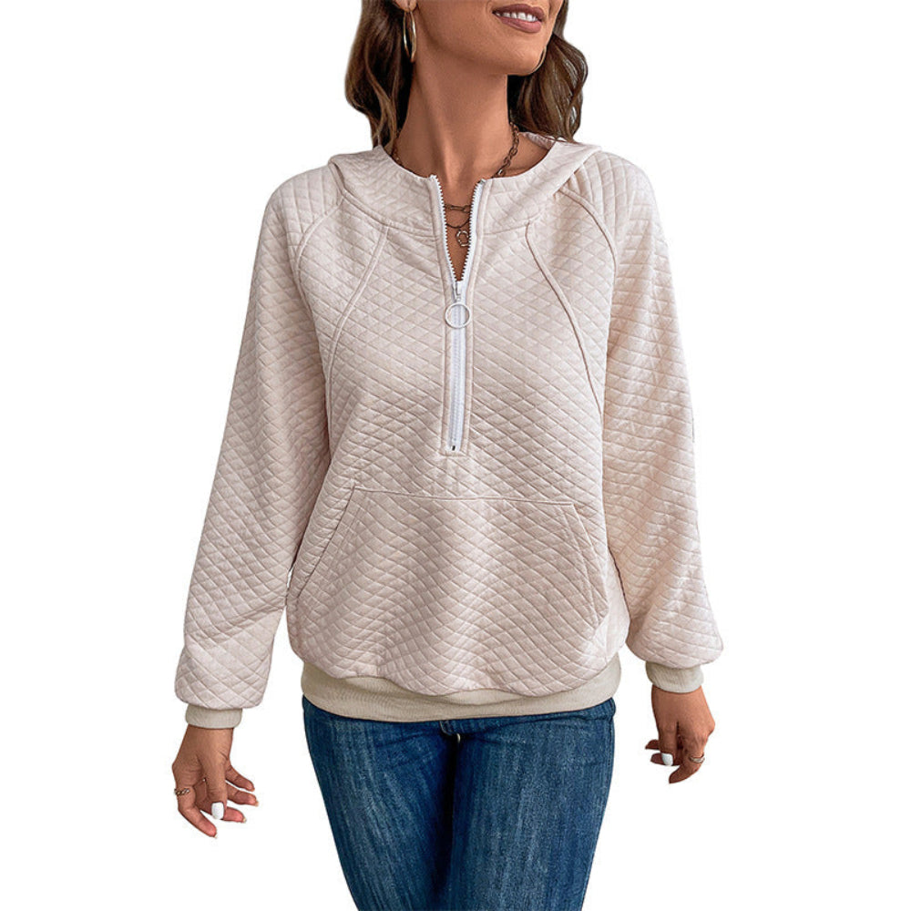 Women's Textured Hooded Zip Sweatshirt