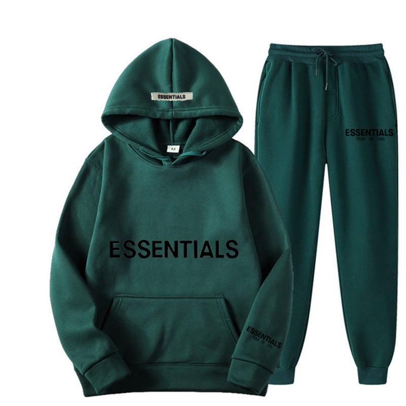 FEAROFGODESSENTIALS Couple Set Hoodies for Men and Women Double Line High Street Fashion Two-Piece Set
