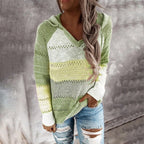 Women's Knitted Hooded Sweater