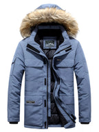 Men's Plus Size Fur Hooded Warm Winter Parka Coat