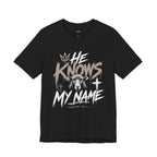 He Knows My Name Tee — Isaiah 43:1 | SEEN Movement Faith Apparel