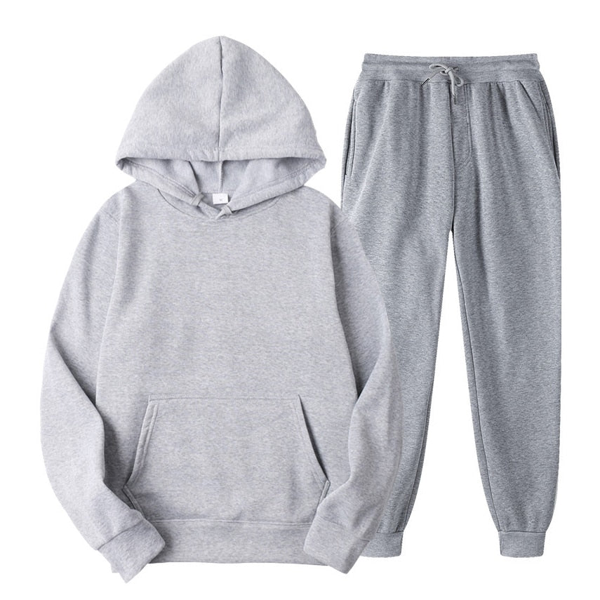 Casual Hooded Tracksuit Set
