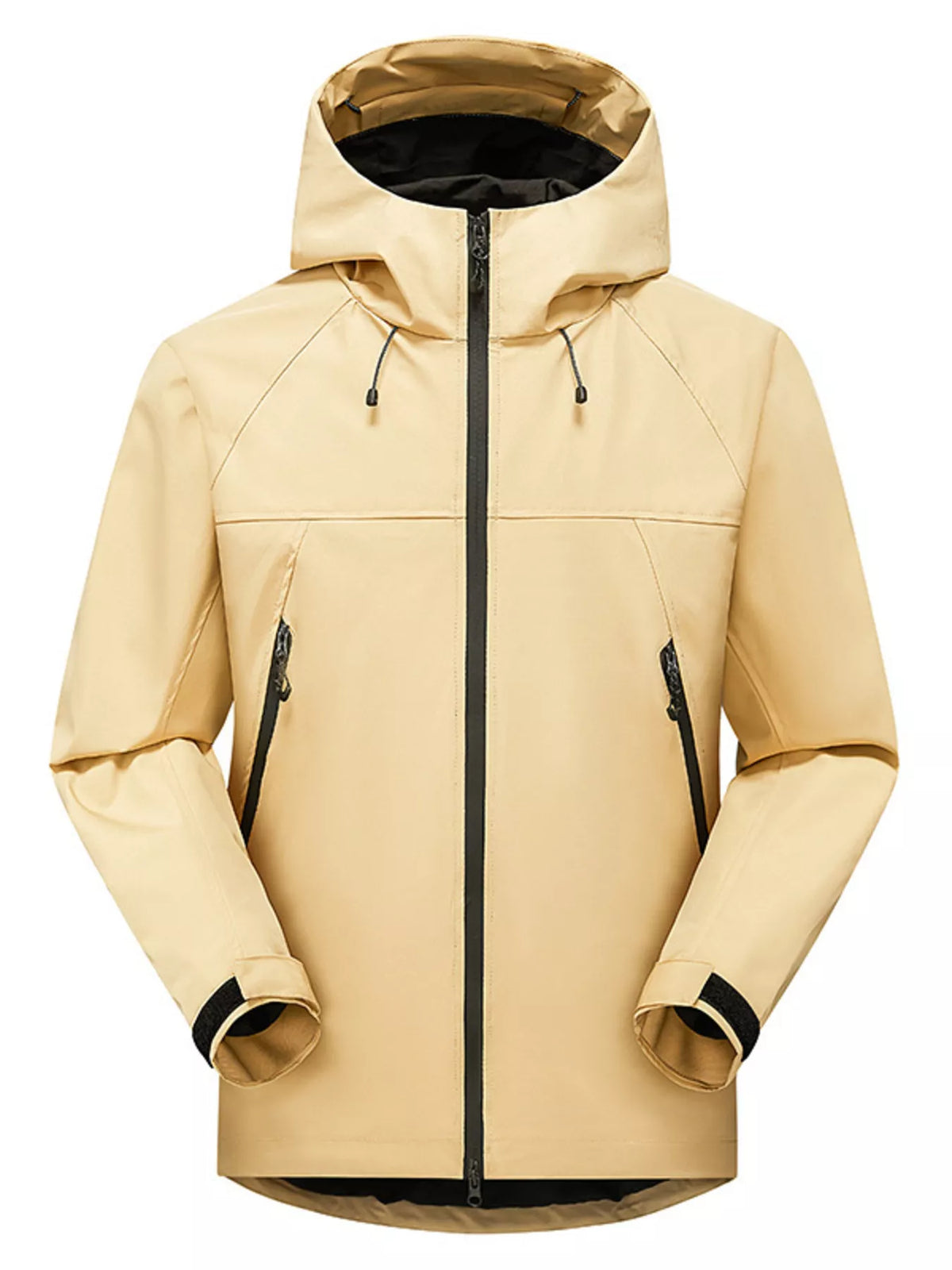 Men's Full Size Waterproof Hooded Zip Up Jacket Plus Size