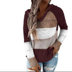 Women's Knitted Hooded Sweater