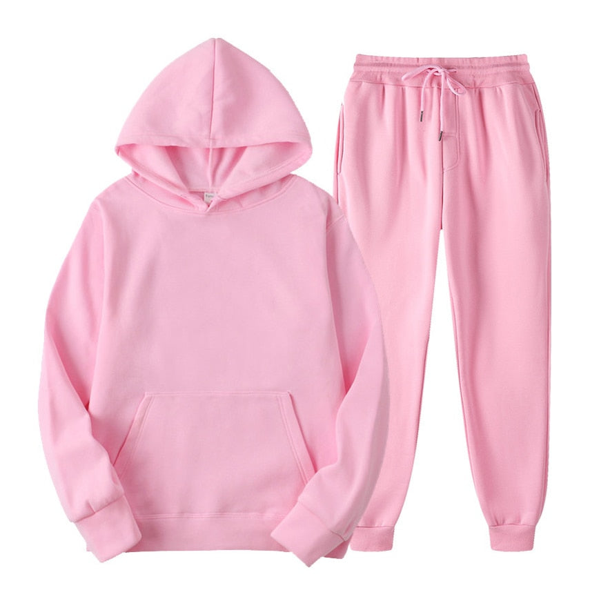 Casual Hooded Tracksuit Set