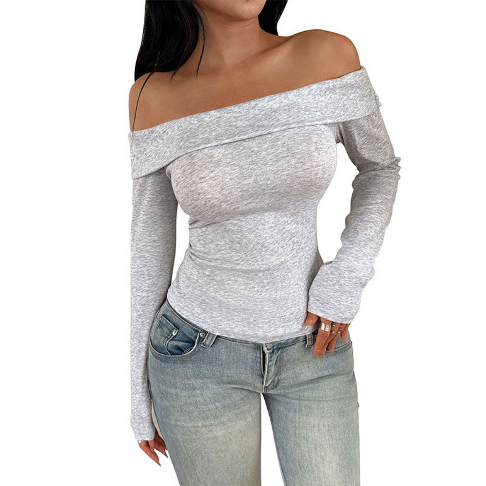 Women's Off-Shoulder Long Sleeve Top