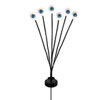 2Packs Solar Scary Eyeballs Lights Outdoor Halloween Decoration Swaying Light Halloween Path Lights Ornaments with Total 12LED IP65 Waterproof for Yar