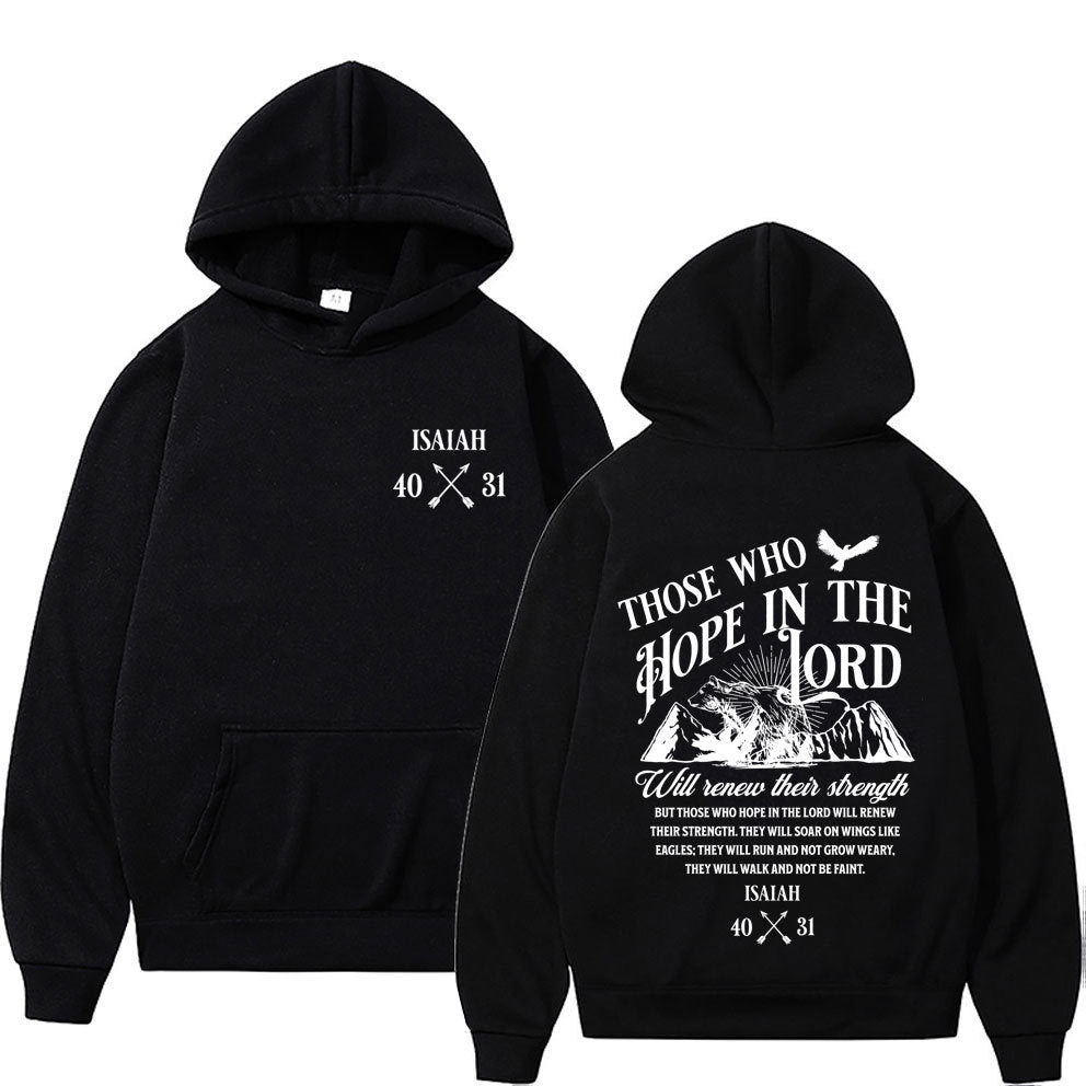 Christian Jesus Print Pullover Hoodie
