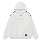 Contrasting Shoulder Strap Hoodie