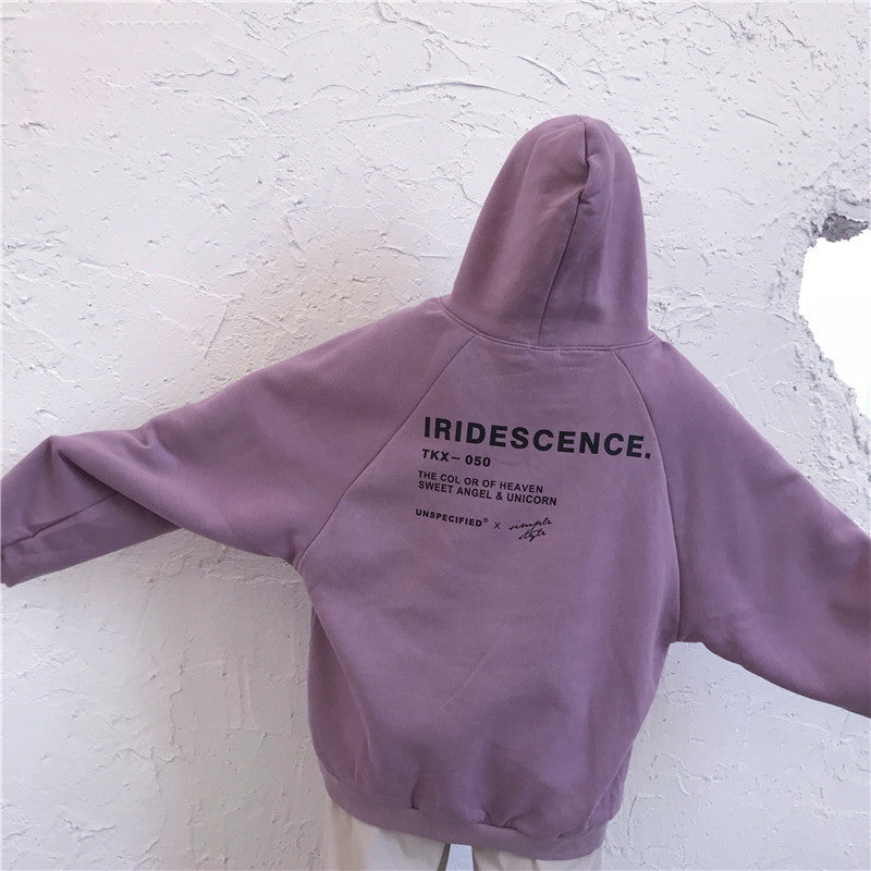 Hoodies Women Thicker Plus Velvet Warm Soft Letter Printed Simple All match Pockets Leisure Pullovers Womens Trendy Sweatshirts