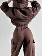 Women's Hooded Sweatshirt Pants Set