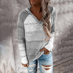 Women's Knitted Hooded Sweater