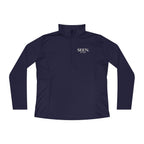 Seen. By God. Women’s Quarter-Zip Pullover — Lightweight Christian Activewear Faith Layer