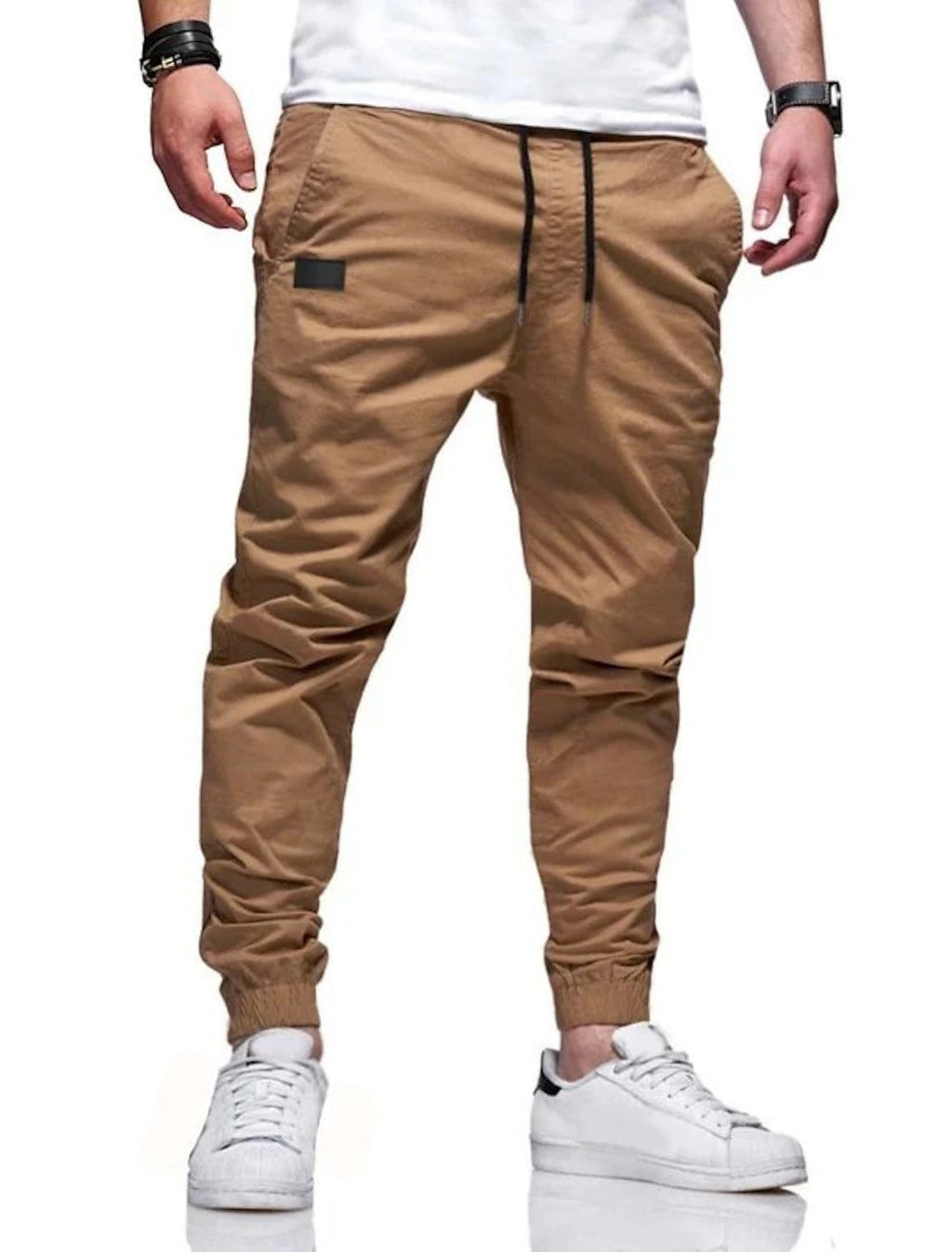 Mens Casual Pants Loose-fitting Straight-leg Trousers Long Pants