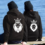King & Queen Matching Couple Hoodie