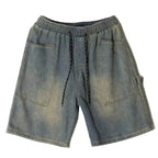 Loose Fit Washed Denim Shorts