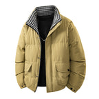 Mens Loose Casual Plus-Thickness Cotton Jacket For Young Men